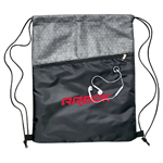 Silver Drawstring Bag-Logo